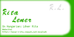 rita lener business card