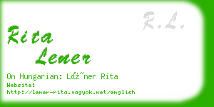 rita lener business card